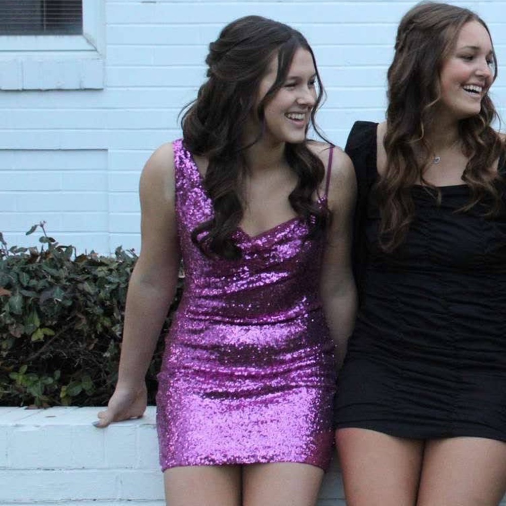 HELLO MOLLY CITADEL SKIES DRESS PINK SEQUINS